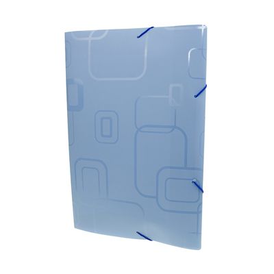 Pasta Aba Elástico Dello Fine sem Lombo Azul 33,5x23,5cm