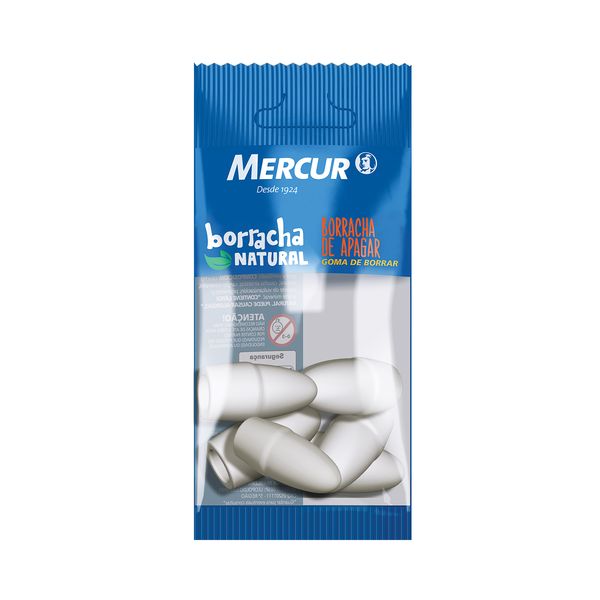 Borracha Ponteira Mercur Branca com 6 Unidades
