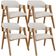 Kit 04 Cadeiras Para Sala de Jantar e Estar Living Estofada Suran L02 Bouclê Cru - Lyam