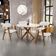 Kit 04 Cadeiras Para Sala de Jantar e Estar Living Estofada Suran L02 Bouclê Cru - Lyam
