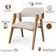 Kit 04 Cadeiras Para Sala de Jantar e Estar Living Estofada Suran L02 Bouclê Cru - Lyam