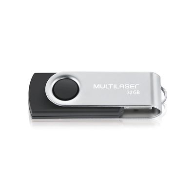 Pen Drive Multilaser Twist USB 2.0 32GB Preto PD589