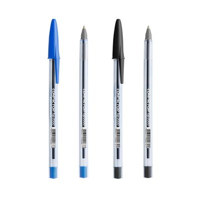 Caneta Esferográfica Compactor Top 2000 1.0mm Azul e Preta com 2 Unidades