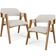 Kit 02 Cadeiras Para Sala de Jantar e Estar Living Estofada Suran L02 Bouclê Cru - Lyam