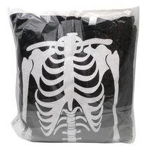 Capa Esqueleto Halloween Play&Fun Adulto 120cm
