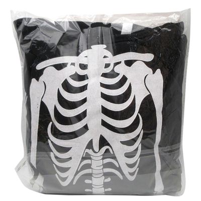 Capa Esqueleto Halloween Play&Fun Adulto 120cm