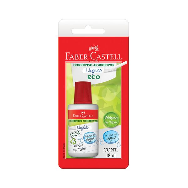 Corretivo Líquido Faber-Castell Ecológico Branco 18ml Corretivo Líquido Faber-Castell Ecológico Branco 18ml