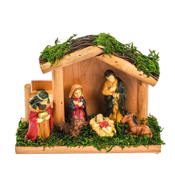 Presépio de Madeira Le 15x6,5x11,5cm Presépio de Madeira Le 15x6,5x11,5cm