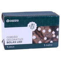 Cordão Decorativo LED Cazza Branco 1m