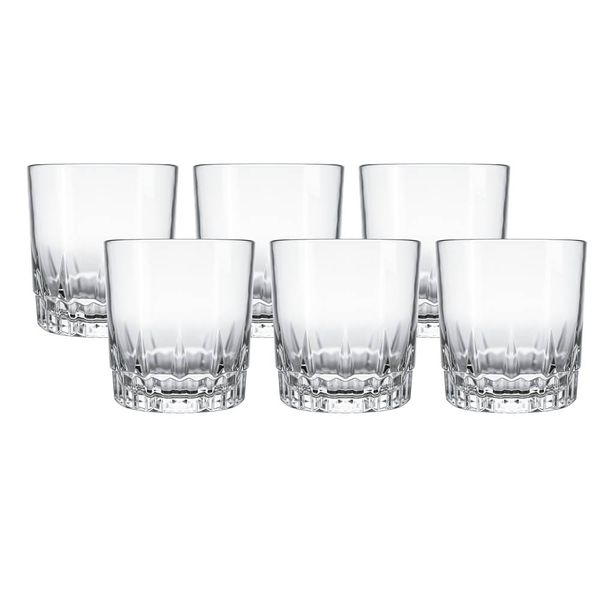 Jogo de 6 Copos de vidro 290ml Vegas Rocks Nadir
