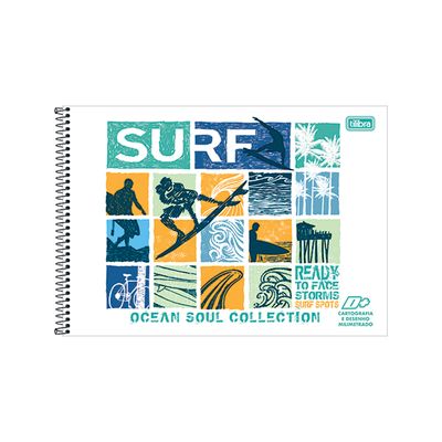 Caderno Cartografia Tilibra Espiral Capa Dura D+ 96 Folhas - Item Sortido