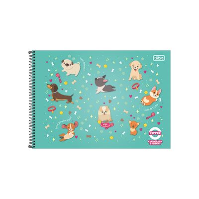 Caderno Cartografia Espiral Tilibra Capa Dura Pepper Colorido 80 Folhas