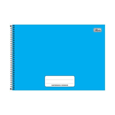 Caderno Cartografia Espiral Tilibra Capa Dura Pepper Colorido 80 Folhas