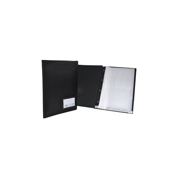 Pasta Catálogo Acp Fina com 100 Envelopes Preta 24,5x33,5cm