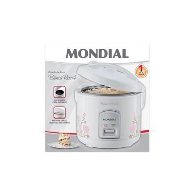 Panela Elétrica de Arroz Mondial Bianca Rice NPE-05-5X Branca 5 Xícaras - 220V