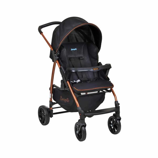 Carrinho de Bebê Burigotto Ecco Preto e Cobre 0 a 15kg Carrinho de Bebê Burigotto Ecco Preto e Cobre 0 a 15kg