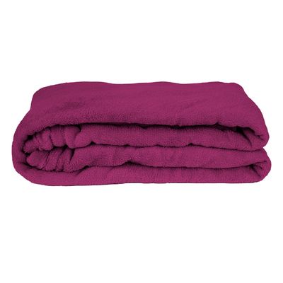 Manta Cobertor Casal Fleece Cazza Rosa Fúcsia