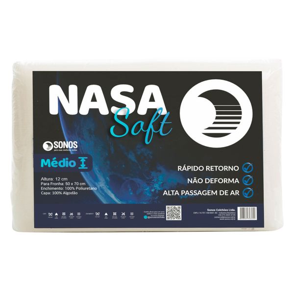 Travesseiro Sonos Nasasof Medio 12cm
