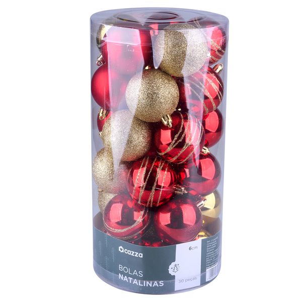 Tubo Bola Natal 30p Vm/Dr CV244430 Cazza