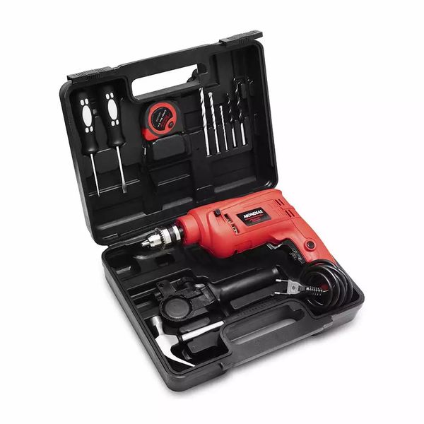 Furadeira de Impacto Mondial NFFI-07M Elétrica com Maleta - 650W 127V Furadeira de Impacto Mondial NFFI-07M Elétrica com Maleta - 650W 127V