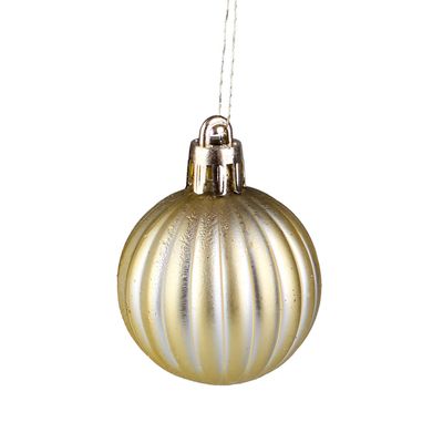 Tubo Com 18 Bolas De Natal Douradas De 4cm Cazza Cv244411