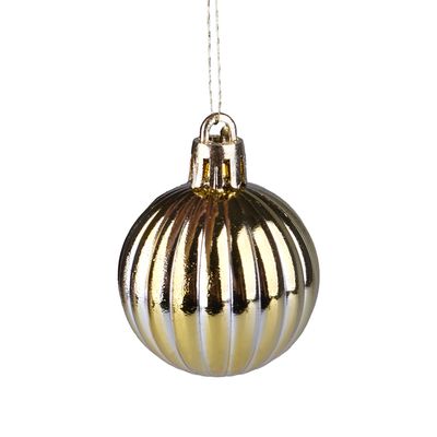 Tubo Com 18 Bolas De Natal Douradas De 4cm Cazza Cv244411