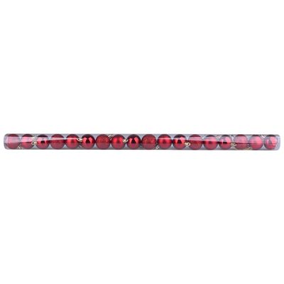 Tubo Com 18 Bolas De Natal Vermelhas De 4m Cazza Cv244410