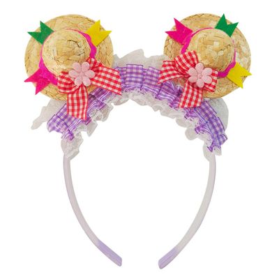 Tiara Junina Pompom Playfun - Item Sortido