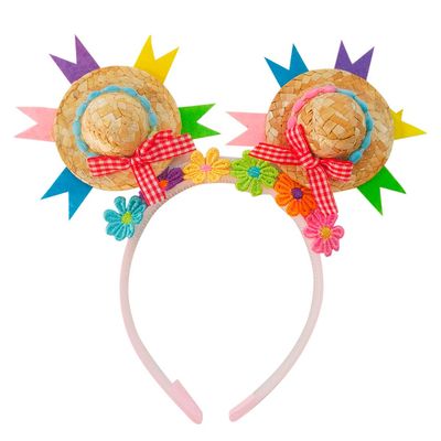 Tiara Junina Pompom Playfun - Item Sortido