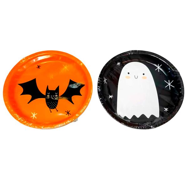 Kit 10 Pratos de Papel Halloween CV255288 Playfun Sortido Kit 10 Pratos de Papel Halloween CV255288 Playfun Sortido