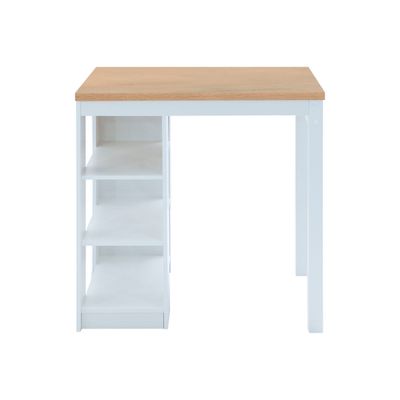 Bancada de Cozinha Gourmet Branco 3 Prateleiras em MDF 90x60x91cm Ditália