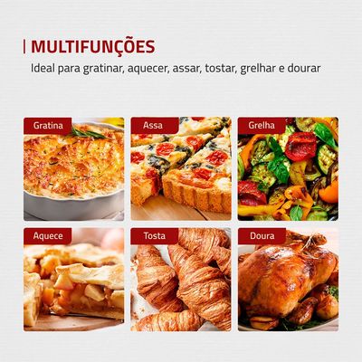 Forno Elétrico Mondial Family II FR42 Preto/Inox 42 Litros - 127V