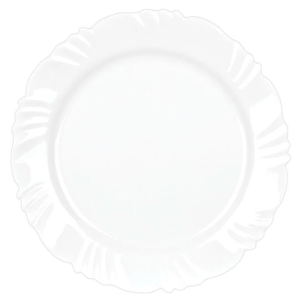 Prato Raso Nadir Figueiredo Pétala Vidro Floral Branco 25cm