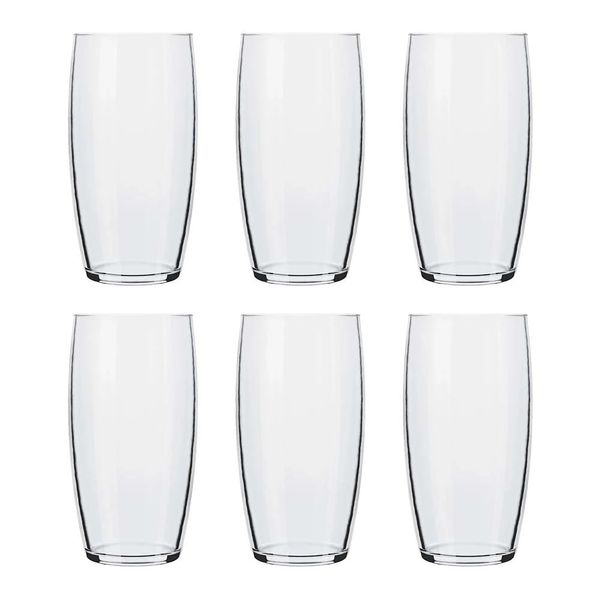 Jogo de Copos Nadir Oca Long Drink de Vidro Liso com 6 Peças 300ml