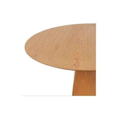Mesa De Jantar Cone Redonda 100cm Base E Tampo Madeira
