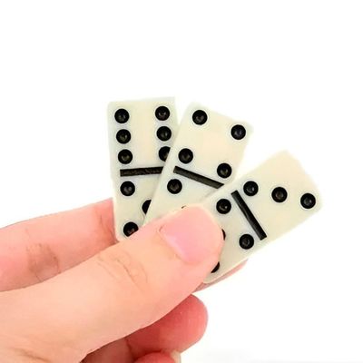 Jogo De Dominó Maleta 10mm 24 Peças Diversão Jogatina