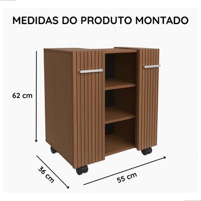 Gabinete Premium Movelove Organizador Retrô Para Banheiro Freijó Ripado Freijó Ripado