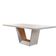 Mesa Rubi 220cm Madeira E Vidro Mobillare Off White