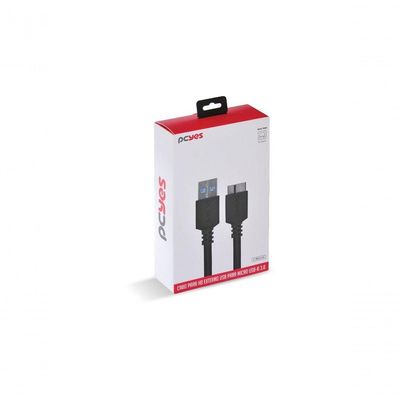 Cabo Para Hd Externo Usb A 3.0 Macho Para Micro Usb B 3.0 (10 Pinos) Macho 28awg Puro Cobre 5 Metros - Puamcm3-5