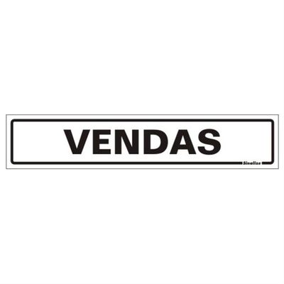 Placa De Poliestireno Auto-adesiva 5x25cm Vendas - 200 Aa - Sinalize Placa 5x25 Vendas 200aa Sinalize