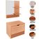 Kit Gabinete E Espelheira De Banheiro 60 Cm Sâmia Amêndoa