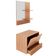 Kit Gabinete E Espelheira De Banheiro 60 Cm Sâmia Amêndoa