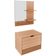 Kit Gabinete E Espelheira De Banheiro 60 Cm Sâmia Amêndoa