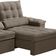 Sofá Retrátil Reclinável Para Sala 3 Lugares 250cm Maresi F04 Veludo Marrom Claro - Lyam Decor