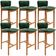 Kit 06 Banquetas Alta Para Cozinha Sala de Jantar Bar Dara L02 Couríssimo Verde Musgo - Lyam Decor