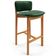 Kit 06 Banquetas Alta Para Cozinha Sala de Jantar Bar Dara L02 Couríssimo Verde Musgo - Lyam Decor