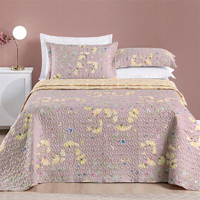 Cobre Leito Colcha King Brytti 3 Peças Lavanda - 100% Poliéster