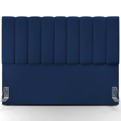 Cabeceira Cama Box Painel Casal Queen 160 cm Dália W01 Suede Azul Marinho - Lyam Decor