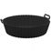 Forma Redonda de Silicone Preta Air Fryer Preta Lyor com Alça Antiaderente Reutilizável