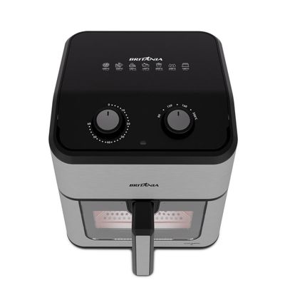 Air Fryer Britânia 8L Redstone Visor Glass BAF80A 220V
